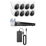 REOLINK 12MP PoE Security Camera System Bundle with Extra 200W Power Adapter, 8pcs 12MP Cameras, 16CH NVR with 4TB HDD for 24/7 Recording, H.265, Person/Vehicle/Animal Detection