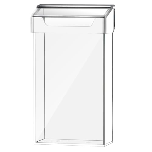 Zawinmay Prospektbox Wetterfester Prospekthalter für den Außenbereich Wandmontage Literaturbox mit Deckel aus klarem Acryl zur Präsentation von Broschüren Stadtplänen und Speisekarten