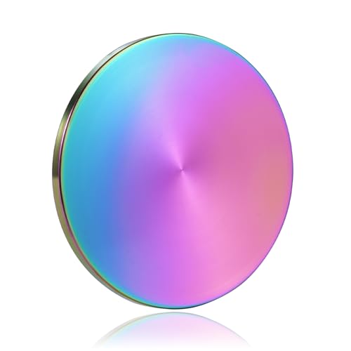 Base de peonza de Metal, Doble cóncava, Acero Inoxidable 304, Gran diámetro, anticaída, Durabilidad, Suave, Baja fricción, extiende el Tiempo de Giro (L Colorido)