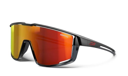 Julbo Unisex Fury Sonnenbrille, schwarz/rot, Medium
