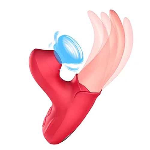 Guspiun Realistische Zunge Vibratoren Klitoris Nippel Stimulator mit Vibrierende Leck- und Saugfunktion G-punkt Massagegerät Zungenlecken Solo Vibrator Frauen Paare Erotik Sex Spielzeug