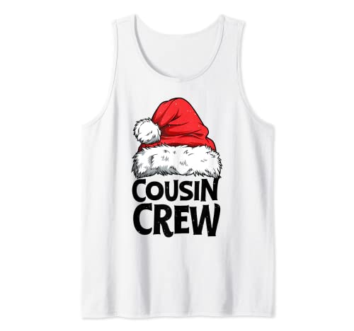 Santa Cousin Crew Christmas Family Matching Pajamas Xmas Men Canotta