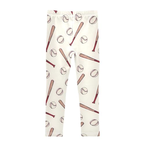 Baseball Bat Girls Leggings Athletic Pants Tights Stretch Bottom2