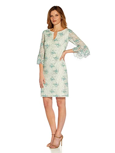 Image of Adrianna Papell Women's Lace Bell Sleeve Shift