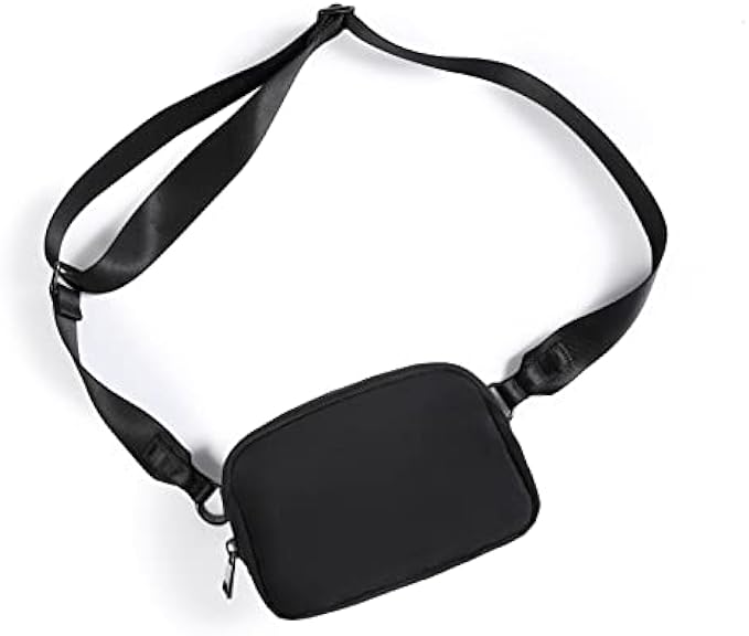 ODODOS Crossbody Bag with Adjustable Strap Small Shoulder Pouch for Workout Running Traveling Hiking, Black