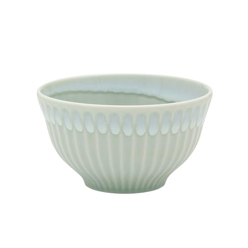 美濃焼 茶碗 ライスボウル 飯碗 約12cm 電子レンジ 食洗機対応 スモーキーフラワーズ ブルー 日本製 6902-42