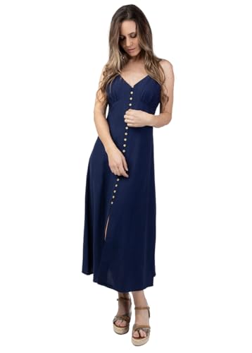 Robe longue Valentine bleu marine vêtement femme chic et fluide