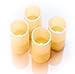 Hayley Cherie - Real Wax Flameless Candles with Timer (Set of 4) - Ivory LED Candles 3” Wide x 6” Tall - Flickering Amber Flame - Battery Operated Pillar Candles - Large Unscented