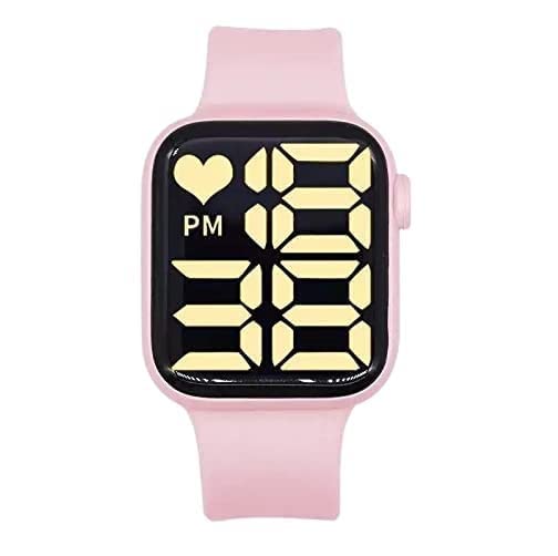 HAUNT Square LED Digital Watch | Waterproof Smart Watch Wrist Band for Boys and Girls - (Pink) (B0BZHFFHWC) Amazon Price History, Amazon Price Tracker
