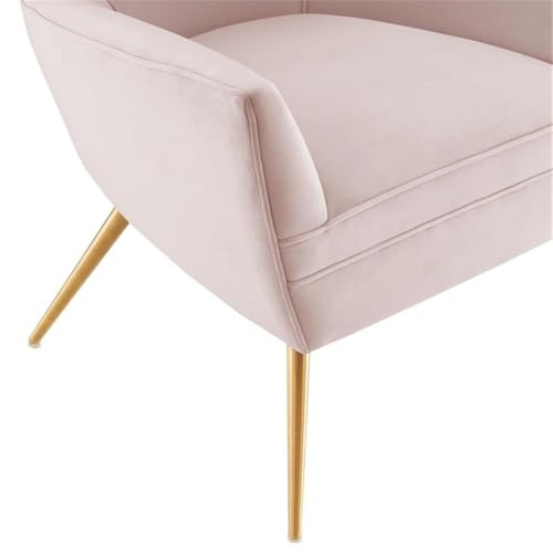 Sillón Retro Glam Terciopelo Rosa miniatura 4