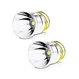 BESTSUN 2 Pack 1300 Lumen XPL-V6 LED Replacement Bulbs Single Mode Drop-in P60 Design Module LED Bulb for Surefire Hugsby C2 G2 Z2 6P 9P G3 S3 D2, WF501B WF502B