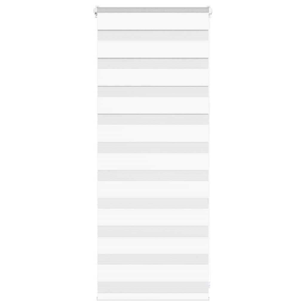 Vidaxl White Zebra Blind 60X100 Cm Fabric Width 55.9 Cm Polyester