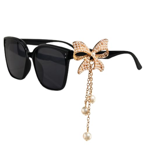 Gold Bow Tie Charms Sunglasses Charms, Glass Decoration Charm, Ctue Accessories Fashionable and on trend, Great Gifts for Womens and Girls.