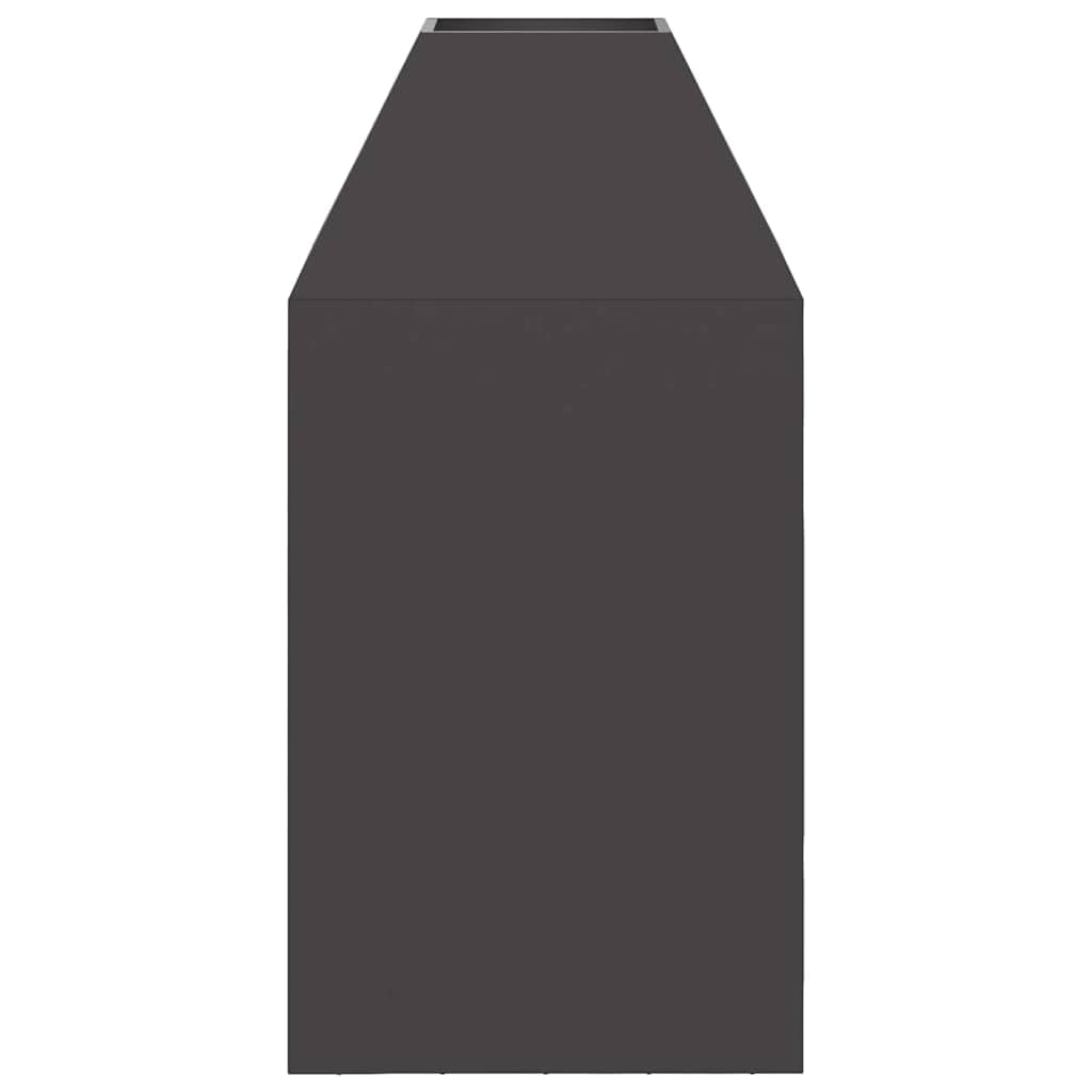 Feuerstelle Schwarz aus Stahl 50 x 50 x 100 cm für Terrasse und Garten, Kamin Ofen für Outdoor Treffen, Holzhalter mit Wärme und Deko für behagliche Abende
