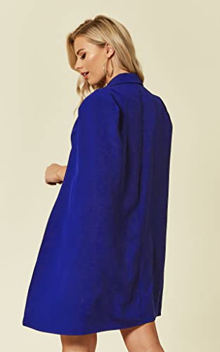 EXTRO&VERT Cape Blazer Jacket for Women Gold Buttons Double Breasted Split Sleeve Casual Outfit3