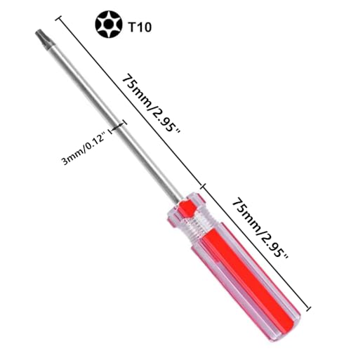 Image of Torx Magnetic Screwdriver,Torx Security Screwdriver,Star Screw Driver for Computer Repairing, Automobile Tools and Home Appliances (T10 x 75mm)