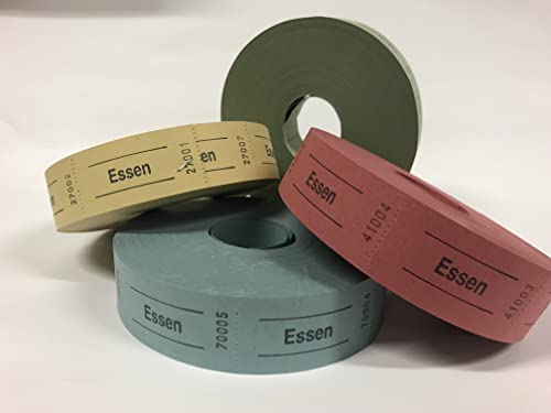 Lomatek Essenmarken 1 Rolle mit 1000 Abrissen fortlaufend nummeriert Bonmarken Kantinenmarken 1 Farbe pro Rolle zufällige Farbauswahl