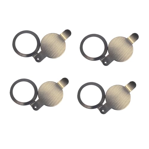 WATIIFUFU 4個銅製プライバシードアビューアーカバー 高精細視界 防覗きドア穴カバー アパート オフィス用 簡単取付 セキュリティ強化