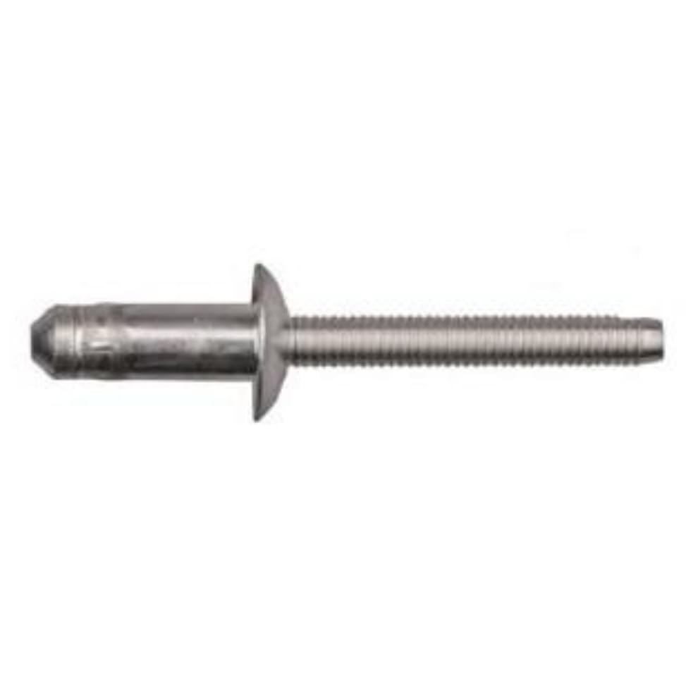 MAIN ST COLLECTIVE 10 Pack All Steel Pop Rivets – 6.3mm Diameter, 13mm Flange, High Strength