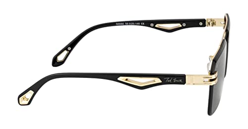 Image of Ted Smith Mens Womens Polycarbonate Uv Protection Metal Pilot Sunglasses