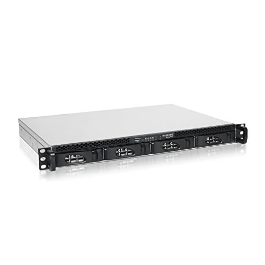 NETGEAR ReadyNAS 2304, Rackmount 1U 4-bay, Dual Gigabit Ethernet, Diskless (RR230400)