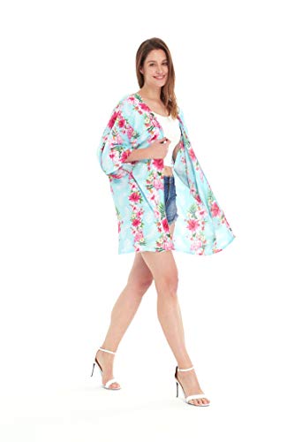 Image of Hawaii Hangover Family Matching Clothes, Pink Hibiscus Vine Turquoise | Family matching Hawaiian outfits, Pink Hibiscus Vine Turquoise, lightweight rayon, machine washable, tropical floral print