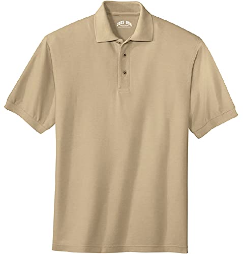 Joe's USA Mens Silk Touch Pocket Polos in Regular Big & Tall