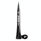 IT Cosmetics Superhero Liner - Black Liquid Eyeliner Pen - 24-Hour Waterproof Formula Won’t Budge or Smudge - With Peptides, Collagen, Biotin, Keratin & Kaolin Clay - 0.018 fl oz