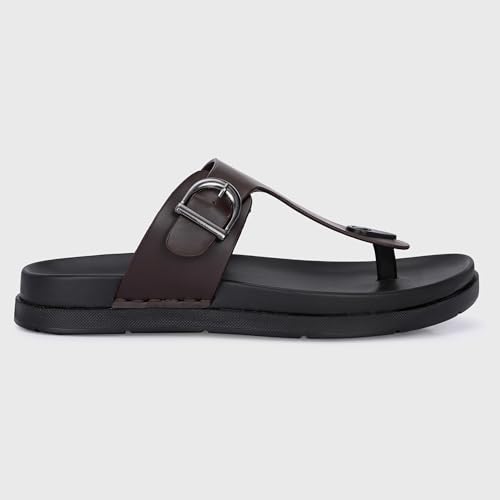 Image of Centrino Men's Cushion Sliders /Slippers | PU Padding on The Footbed | Bounce Back Technology | Comfortable & Lightweight | Waterproof & Everyday Flip Flops for Gents (7328)
