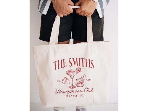 Bolso Tote personalizado para luna de miel miniatura 3