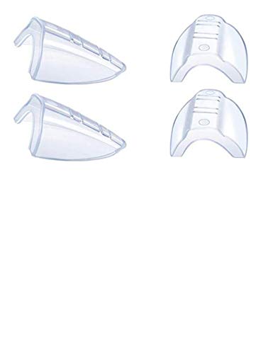 2 Pairs Eye Glasses Side Shields Flexible Slip on Side Shields Safety Glasses Fits Small to Large Eyeglasses Clear Universal (2PAIRS Clear)