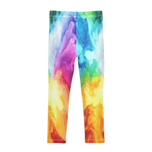Fluid Style Colorful Tie Dye Girls Casual Leggings for Kids Printed Long Pant Bottoms Stretch and Soft2