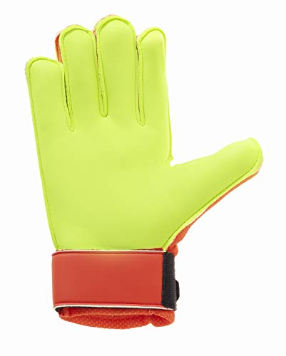 LUVA de GOLEIRO uhlsport DYNAMIC IMPULSE STARTER SOFT INFANTIL, Laranja e Amarelo, 6