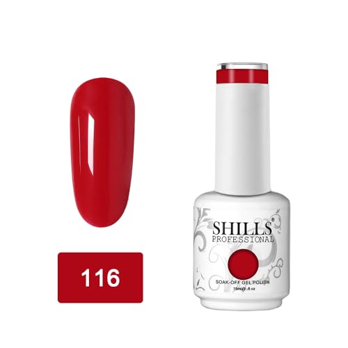 Image of SHILLS PROFESSIONAL UV /LED Soak Off Gel Polish Finish Color Shade 116, 15 Millilitres