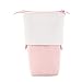 Sanfiyya Bleistiftkoffer einziehbarer Schreibwarengehäuse PU selbsttragende Transformator-Tasche Multifunktions-Pop-up-Kosmetiktüte Rosa