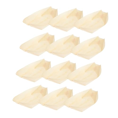 WEKADRIN 100個 入り使い捨て寿司木皮船 多機能寿司プレート 自然木色の小舟形状 食品収納と盛り付け用 家 飲食店対応