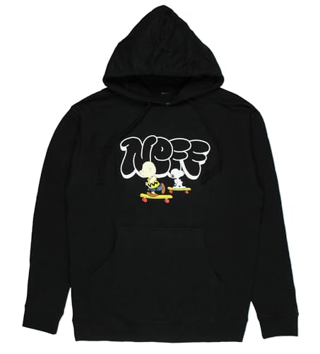 Neff Peanuts Men's Charlie Brown And Snoopy Skateboard Adult Pullover Long Sleeve Hoodie