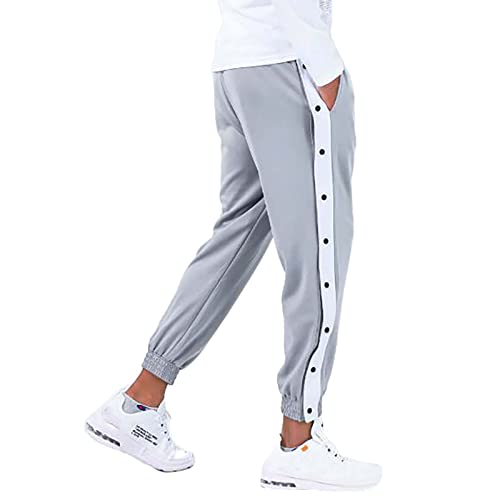 Pantalones deportivos de trabajo para hombre, casuales, estilo cargo, para cirugía del Reino Unido, con abertura lateral, botón a presión, pantalones deportivos de pierna cónica para hombre