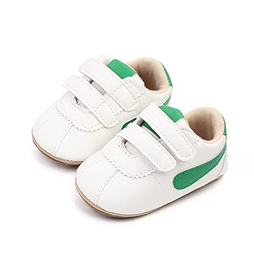 Image of Clowora Baby Boys Girls Shoes Non-Slip Rubber Sole Sneakers Infant First Walking Toddler Crib Shoes Newborn Loafers Flats.
