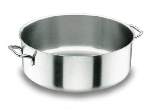 LACOR 50028W - Cacerola de 28 cm, INOX Wagner - Uso Profesional y Doméstico | En acero inoxidable, para guisos y cocciones uniformes; ideal para cocina profesional y uso diario en casa, para el día a día