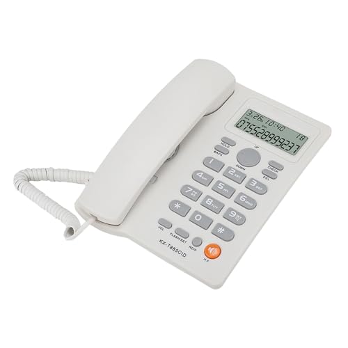 Teléfono de Identificación de Llamadas con Cable, Llamadas a Mano para Teléfonos Fijos de Casa Infantil, Teléfono de Escritorio, Teléfono con Cable de la Oficina del Hotel para