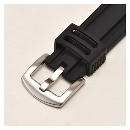 DAYHOM Rubberen horlogeband riem zwart wit roze duiksport horlogebandarmbanden for mannen 18 mm 20 mm 22 mm 24 mm horlogebandje (Color : Sapphire, Size : 22mm) - Afbeelding 6