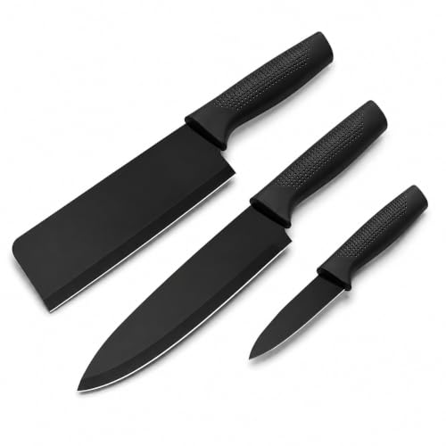 Image of Celvee Kitchen Knife Set 3-Piece, Stainless Steel Chef Knives, Sharp Cutting Knives for Kitchen, Vegetable, Fruit & Meat Cutting