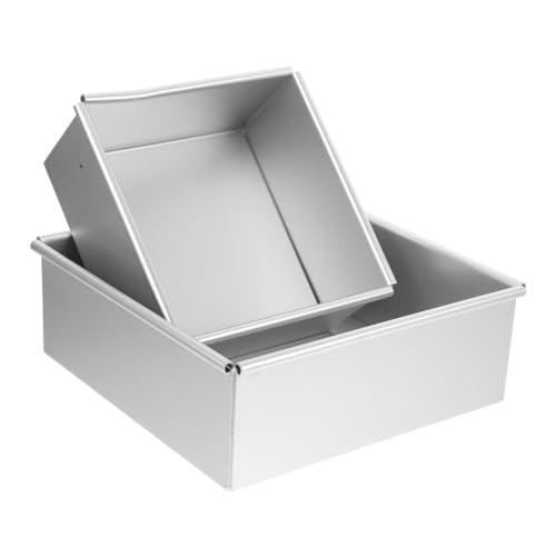 BRIGHTFUFU Alloy Non-stick Square Cake Chiffon Cake Baking Pan Easy to Clean Oven Safe
