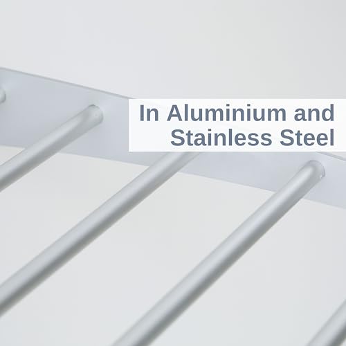 foxydry Tower Wall Mounted Clothes Airer Vertical Wall Mounted Retractable Clothes Drying Rack for Indoor and Outdoor Use (88 x 52 x 137 cm, Right Grey) - Image 4