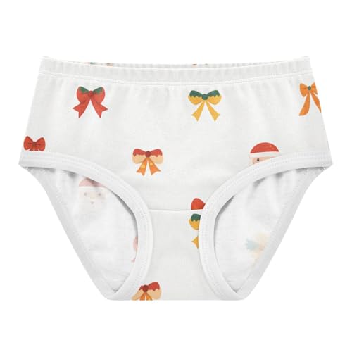 Girls' Cotton Panties Briefs Underwear for Girls Christmas Bows