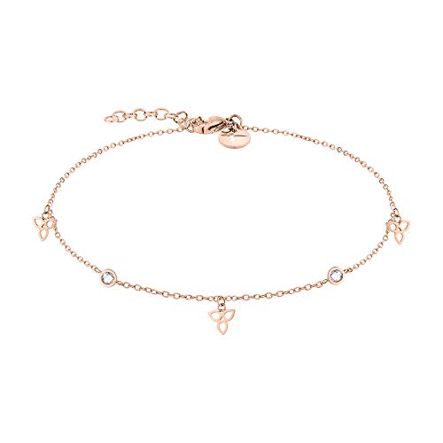 Tamaris Damen Fußkette in Roségold aus Edelstahl TJ-0015-A-27