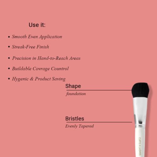 Image of Cuffs N Lashes Dual Makeup Brush | 2-in-1 Concealer &Foundation Brush | Seamless Blending for Liquid &Powder | Soft Premium Bristles | Travel Friendly Multipurpose Face Brush
