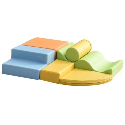 BTM アスレチックおもちゃベーシックセット ソフトブロッククッション子供布製玩具 自由に組み合キッズスペース 大型室内 遊具滑り台キッズスペース Amazon | BTM アスレチックおもちゃ ベーシックセット ソフトブロック