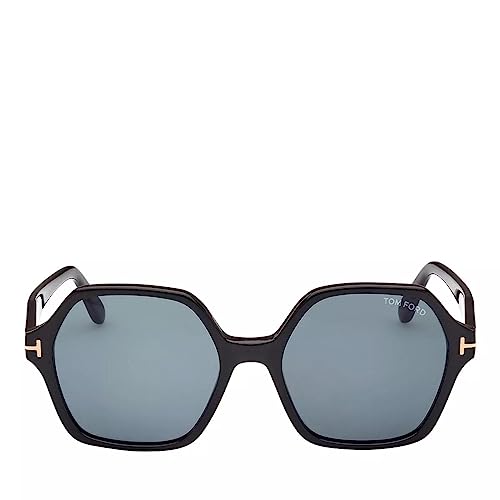 Tom Ford Sunglasses FT 1032 Romy 01A Shiny Black, t Logo, Eco/Blue Lenses3